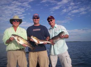 Ted and Rcik Haines and their friend MArk with a triple header.